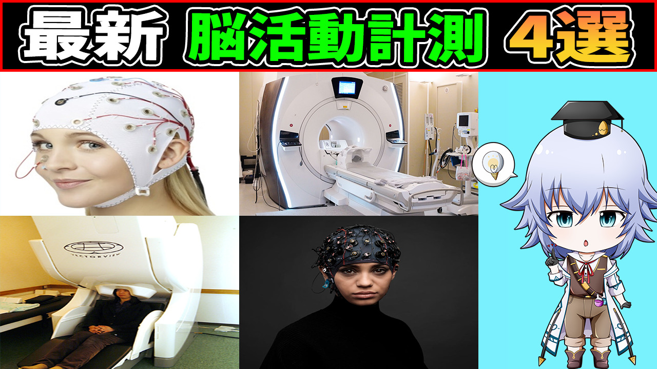 脳活動計測法4選 [脳波(EEG) 脳磁図(MEG) fMRI NIRS]
